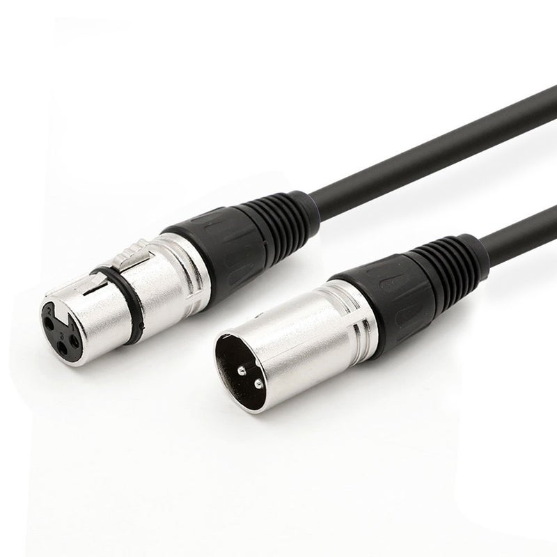 DREMAKE XLR Male to XLR Female Speaker Cable 3 Pin Pro Audio Mic Patch Cord,Shielded and Balanced Microphone Cable for Most Demanding Studio/Broadcast Use - 10 Foot/Black - Image 1